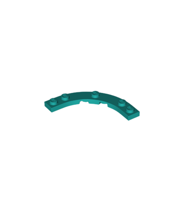 Dark Turquoise Plate, Round Corner 5 x 5 Macaroni