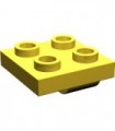 Yellow Plate, Modified 2 x 2 with Pin Hole