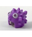 Medium Lavender Minifigure, Headgear Mask Puffer Fish with Spikes and Fins, Trans-Clear Visor, White Eyes Pattern