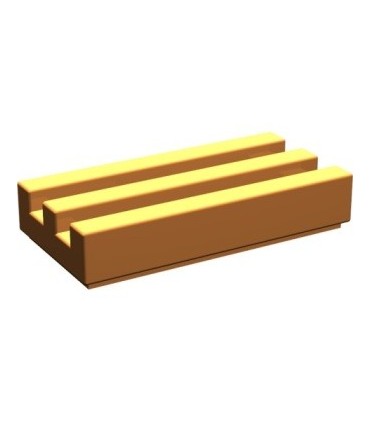 Orange Tile, Modified 1 x 2 Grille