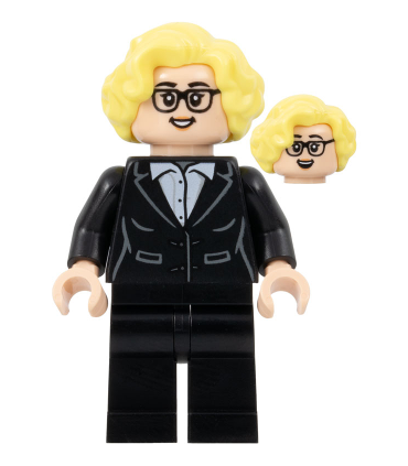 Soccer Coach - Black Suit, Glasses, Bright Light Yellow Hair