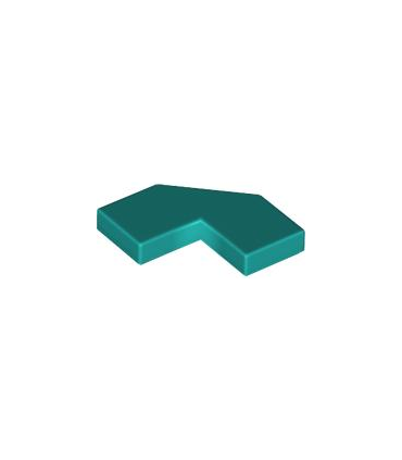 Dark Turquoise Tile, Modified Facet 2 x 2