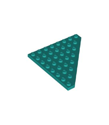 Dark Turquoise Wedge, Plate 8 x 8 Cut Corner