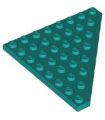 Dark Turquoise Wedge, Plate 8 x 8 Cut Corner