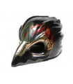 Black Minifigure, Headgear Mask Bird (Raven) with Gold Beak and Dark Red Markings Pattern