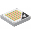 Light Bluish Gray Tile 2 x 2 with Super Mario Scanner Code Key Block Pattern (Sticker)