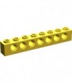 Yellow Technic, Brick 1 x 8 with Holes