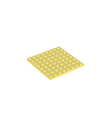Bright Light Yellow Plate 8 x 8