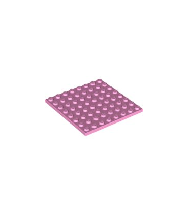 Bright Pink Plate 8 x 8