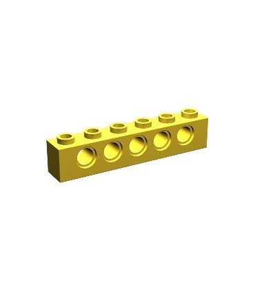 Yellow Technic, Brick 1 x 6 with Holes