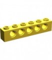 Yellow Technic, Brick 1 x 6 with Holes