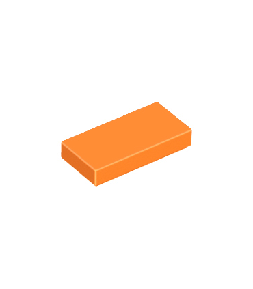 Orange Tile 1 x 2