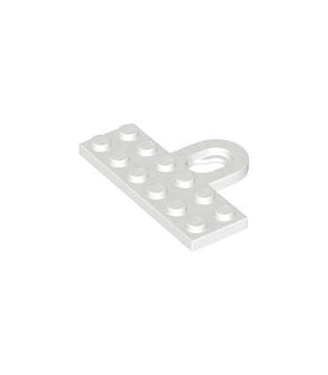 White Plate, Modified 2 x 6 with Coupling, Female
