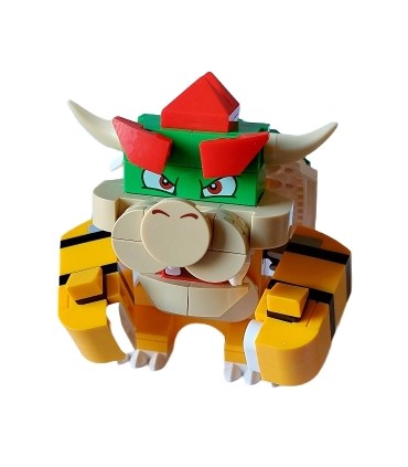 Bowser - Tan Tile, Round 1 x 2 Half On Nose