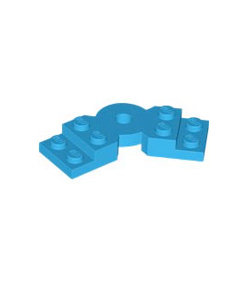 Dark Azure Plate, Modified 2 x 6 x 2/3 Bent