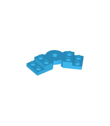 Dark Azure Plate, Modified 2 x 6 x 2/3 Bent