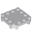 Light Bluish Gray Plate, Modified 4 x 4 with Rounded Corners and 4 Feet