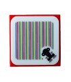 Red Tile 2 x 2 with Super Mario Scanner Code Throne Pattern (Sticker) - Set 71408