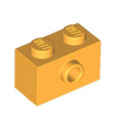 Bright Light Orange Brick, Modified 1 x 2 with Stud on Side