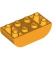 Bright Light Orange Slope, Curved 4 x 2 Inverted Double