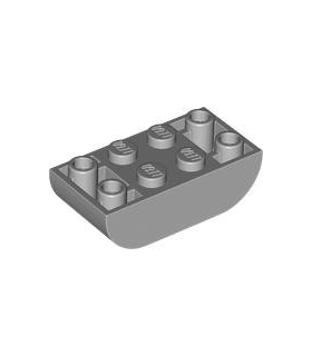 Light Bluish Gray Slope, Curved 4 x 2 Inverted Double