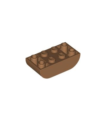 Medium Nougat Slope, Curved 4 x 2 Inverted Double