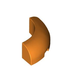 Orange Brick, Round Corner 3 x 3 without Studs