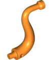 Orange Elephant Tail / Trunk with Bar End - Long Straight Tip