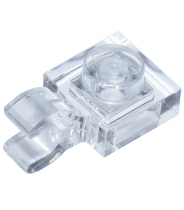 Trans-Clear Plate, Modified 1 x 1 with Open O Clip (Horizontal Grip)