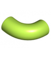 Lime Brick, Round 1 x 1 d. 90 degrees Elbow Macaroni - No Stud - Type 2 - Axle Hole