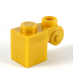Pearl Gold Brick, Modified 1 x 1 with Scroll with Hollow Stud