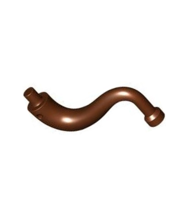 Reddish Brown Elephant Tail / Trunk with Bar End - Long Straight Tip