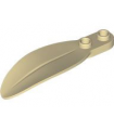 Tan Plant Plate, Round 1 x 2 with Rounded Leaf