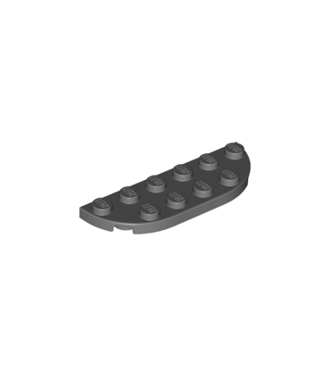 Dark Bluish Gray Plate, Round Corner 2 x 6 Double