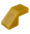 Pearl Gold Slope 45 2 x 1 with Cutout without Stud