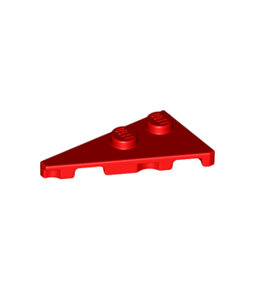 Red Wedge, Plate 4 x 2 Left, Pointed