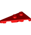 Red Wedge, Plate 4 x 2 Left, Pointed