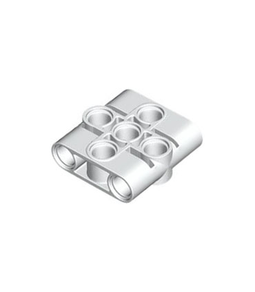 White Technic, Pin Connector Block, Liftarm 1 x 3 x 3
