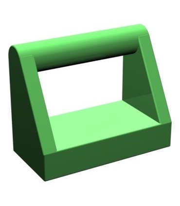 Green Tile, Modified 1 x 2 with Handle