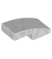 Metallic Silver Slope, Curved 2 x 1 x 2/3