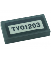 Dark Bluish Gray Tile 1 x 2 with TY01203 Pattern (Sticker) - Set 60276