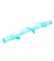 Trans-Light Blue Power Burst, Bolt Spiral with Bar Ends