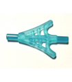 Trans-Light Blue Minifigure, Weapon Web Effect, Branched with Bar Ends