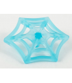 Trans-Light Blue Minifigure, Weapon Web Effect, Medium with Bar on Back