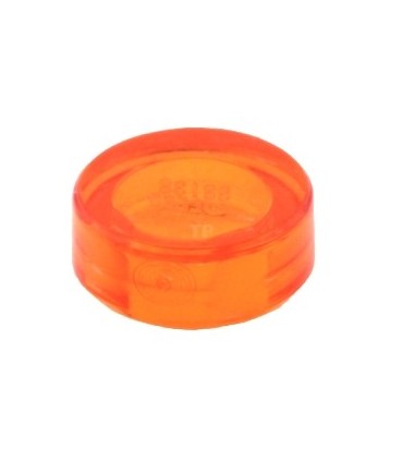 Trans-Orange Tile, Round 1 x 1