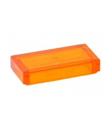 Trans-Orange Tile 1 x 2