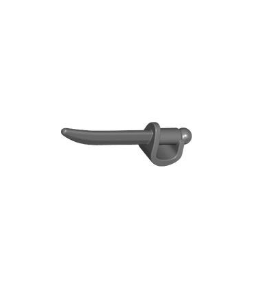 Dark Bluish Gray Minifigure, Weapon Sword, Cutlass / Saber with Large Hilt and Oval Guard