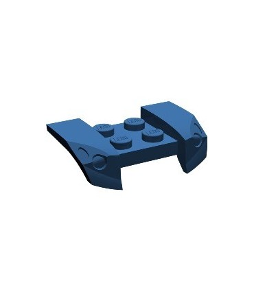 Dark Blue Vehicle, Mudguard 2 x 4 with Headlights Overhang