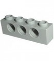 Light Bluish Gray Technic, Brick 1 x 4 with Holes