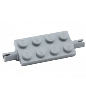 Light Bluish Gray Plate, Modified 2 x 4 with Pins